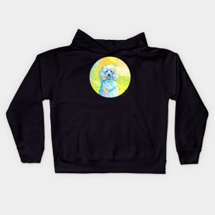 Vibrant Life of a White Poodle Kids Hoodie